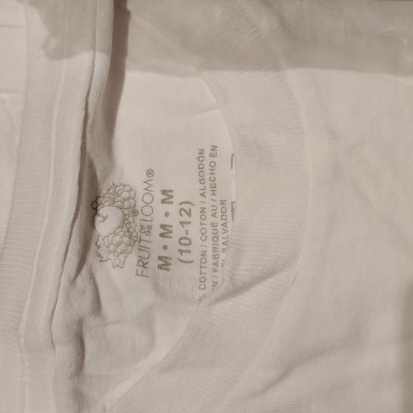 12 white 100% cotton Boys t-shirts 10-12 size - Picture 2 of 4